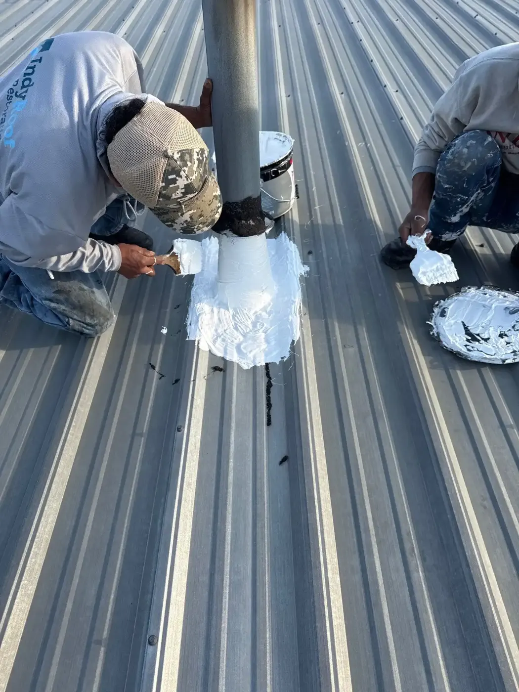 Commercial roof inspection documented in Jeffersonville